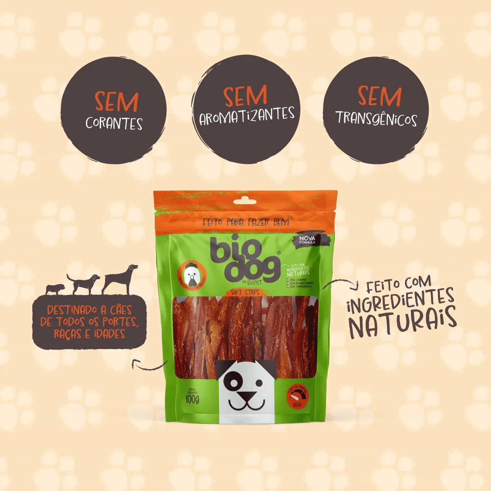 Petisco Soft Strips Macio Frango Biodog — foto 3