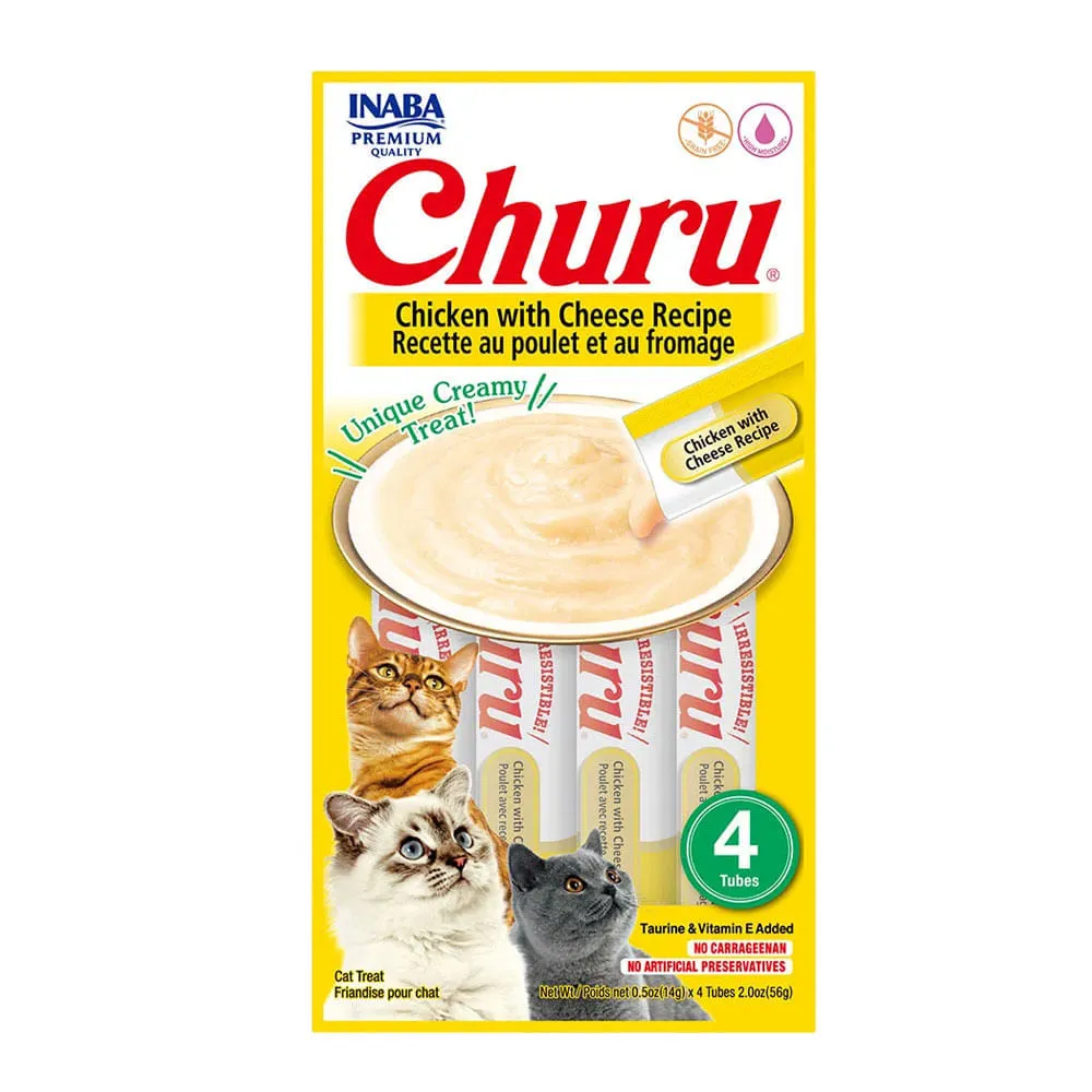 Petisco Churu Galinha e Queijo para Gatos
