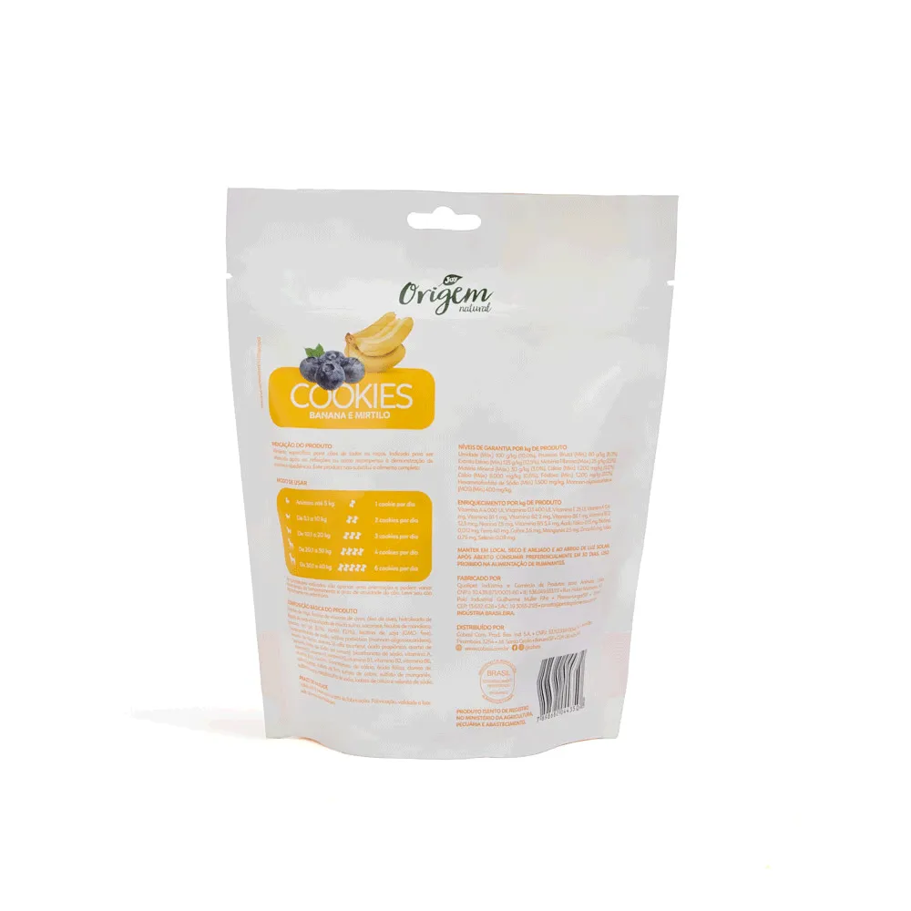 Petisco Cookies Origem Natural Cães Banana com Mirtilo — foto 3