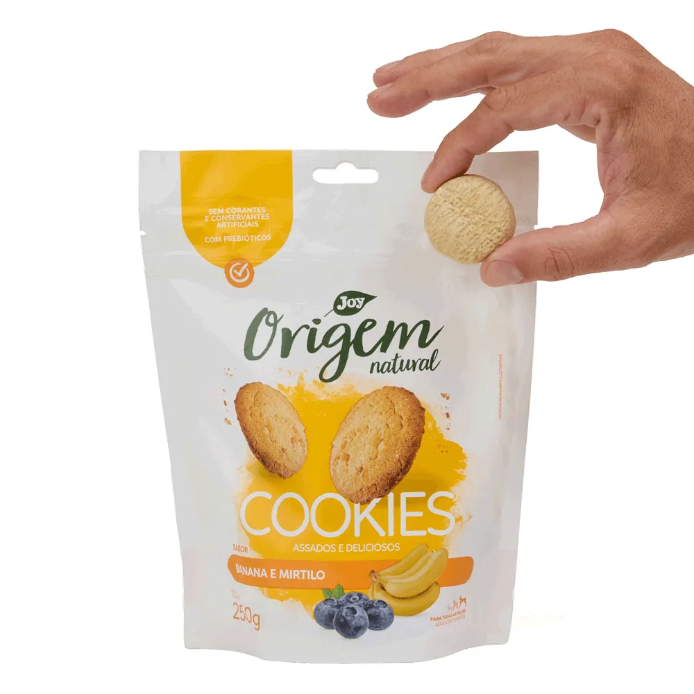 Petisco Cookies Origem Natural Cães Banana com Mirtilo — foto 4