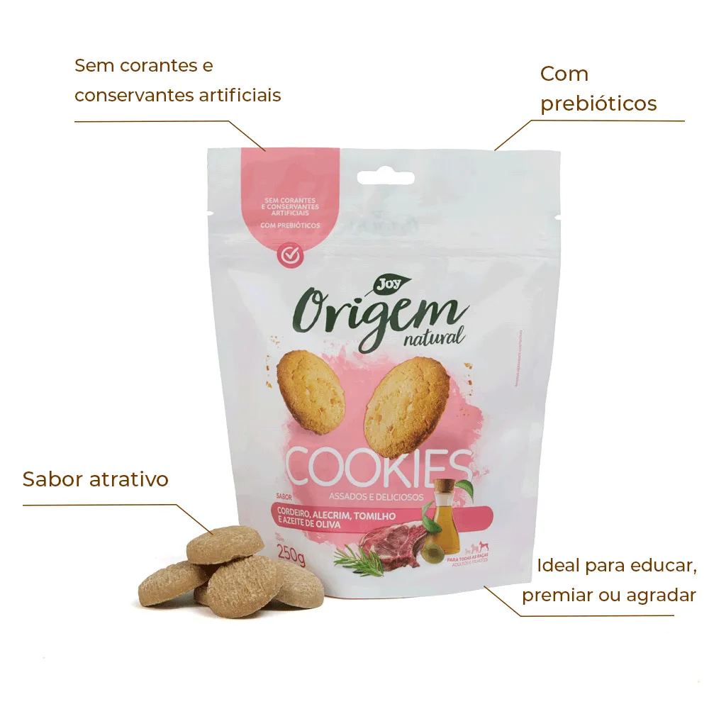 Petisco Cookies Origem Natural Cães Cordeiro — foto 2