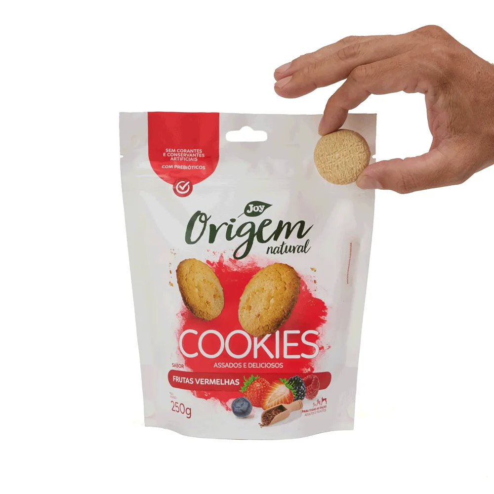Petisco Cookies Origem Natural Cães Frutas Vermelhas — foto 4
