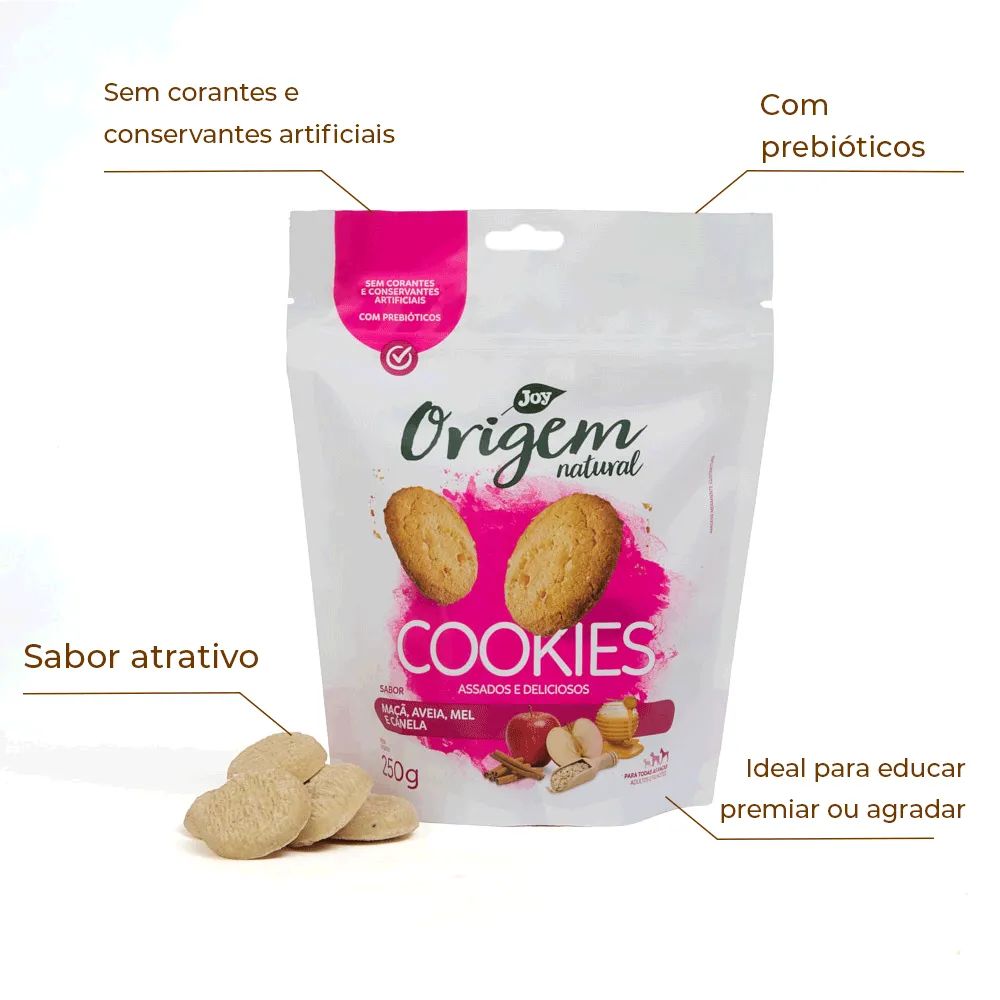 Petisco Cookies Origem Natural Cães Maçã Com Canela — foto 2