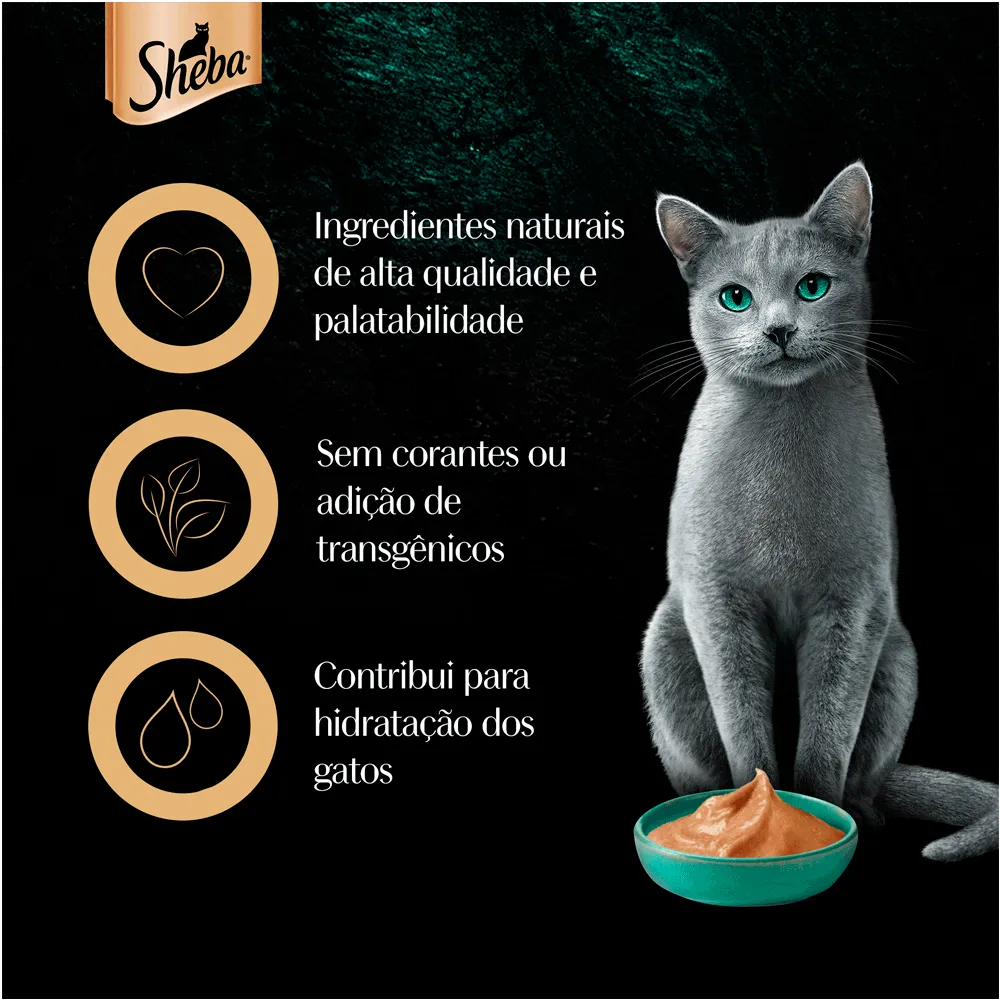 Petisco Sheba Cremoso para Gatos Atum e Atum com Camarão — foto 4