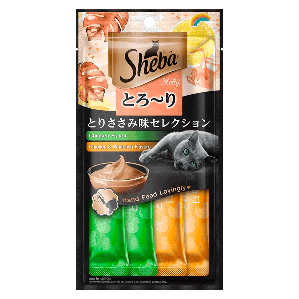 Petisco Sheba Cremoso para Gatos Frango e Frango com Peixe Branco — foto 2