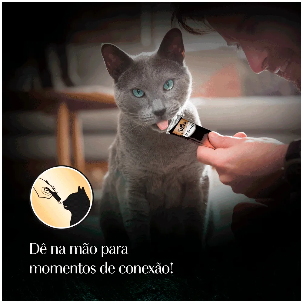 Petisco Sheba Cremoso para Gatos Frango e Frango com Peixe Branco — foto 6
