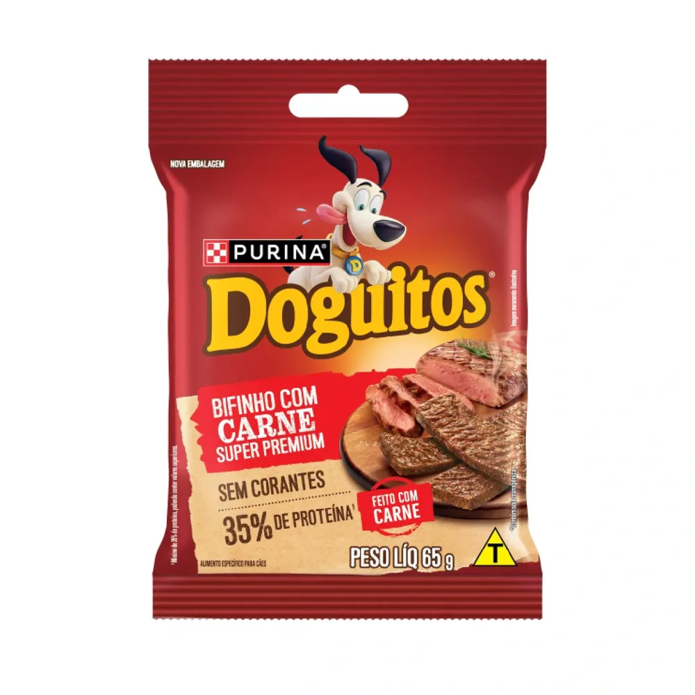 Petisco Cães Doguitos Rodízio Carne Purina