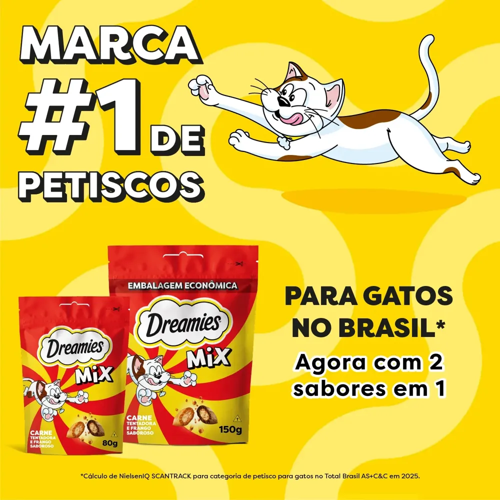 Petisco Dreamies Mix Carne e Frango Irresistível Gatos Adultos — foto 5