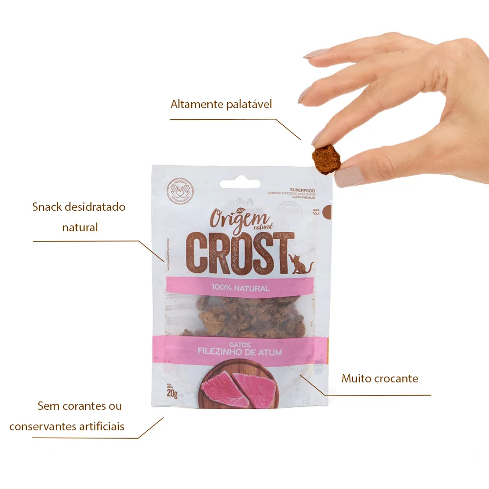 Petisco Gatos Origem Natural Crost Filezinho de Atum — foto 2