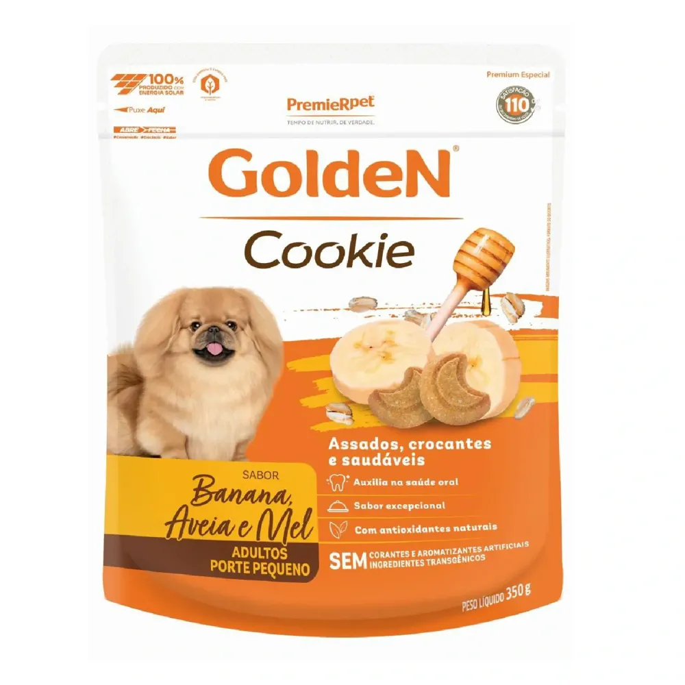 Cookie Golden Cães Adultos Banana Aveia e Mel