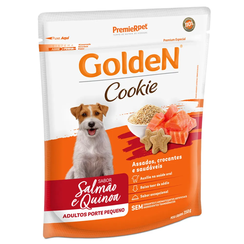 Cookie Golden Cães Adultos Porte Pequeno Salmão e Quinoa — foto 2