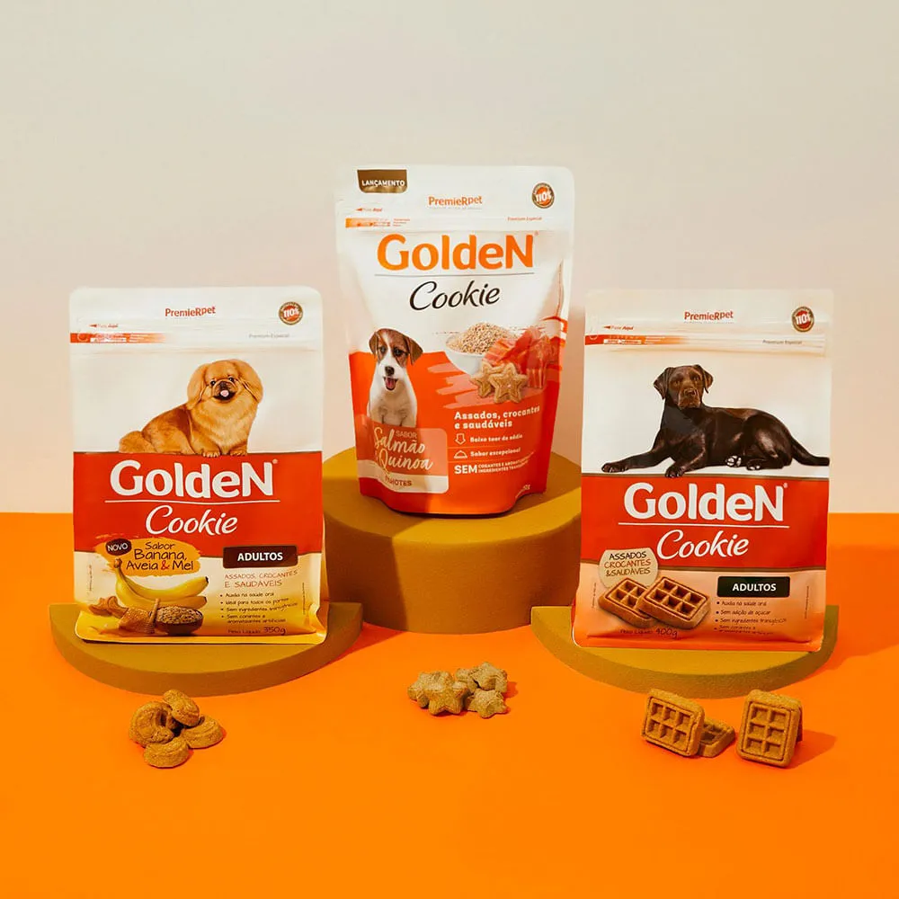 Cookie Golden Cães Adultos Porte Pequeno Salmão e Quinoa — foto 3