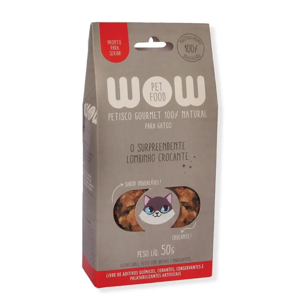 Petisco Gourmet para Gatos Lombinho Crocante Wow