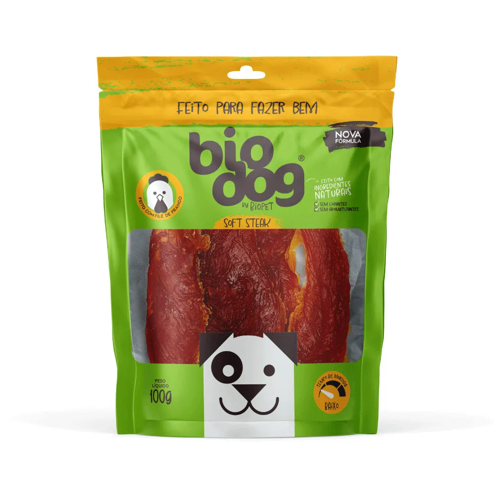 Petisco Soft Steak Macio Frango Biodog