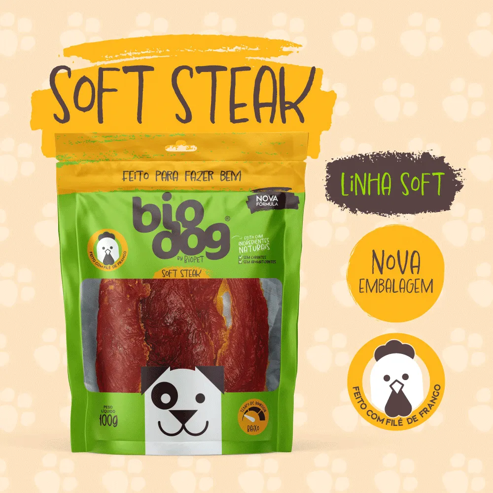 Petisco Soft Steak Macio Frango Biodog — foto 3