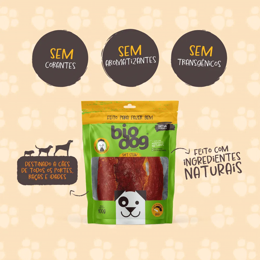 Petisco Soft Steak Macio Frango Biodog — foto 4