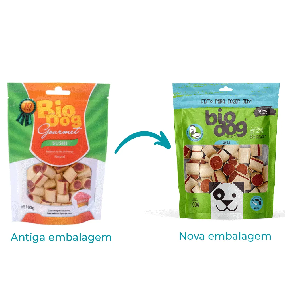 Petisco Sushi Macio Frango e Peixe Biodog — foto 2