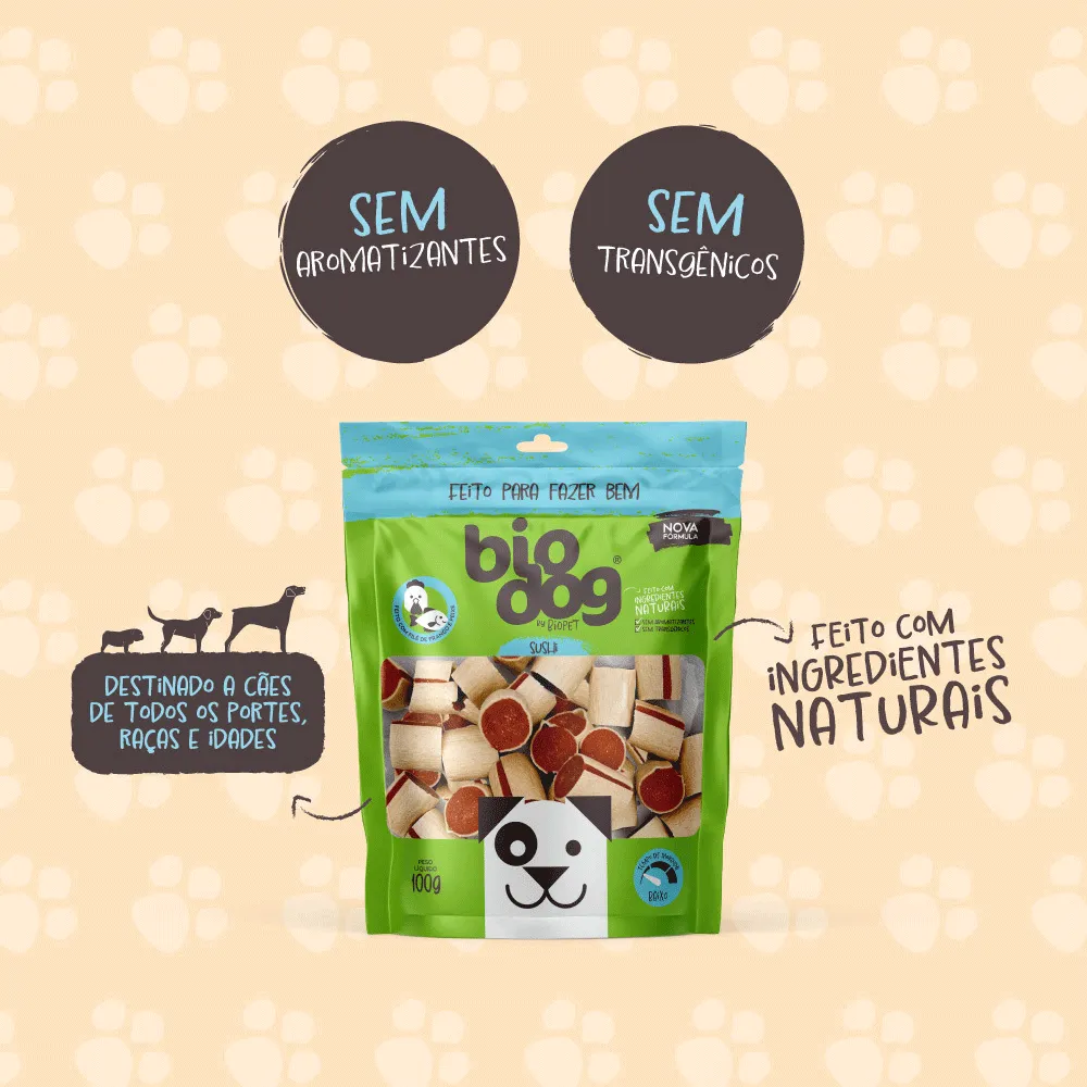 Petisco Sushi Macio Frango e Peixe Biodog — foto 4