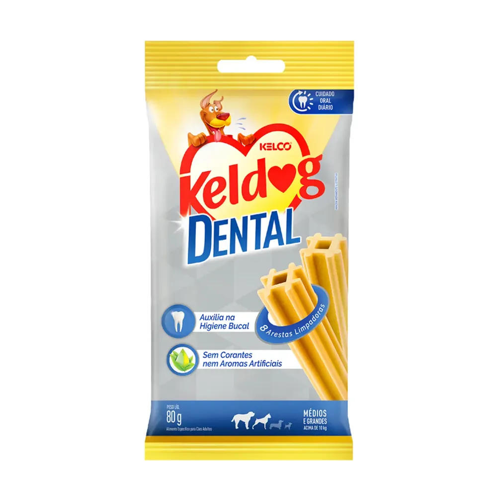 Petisco Keldog Higiene Bucal para Cães Médios e Grandes
