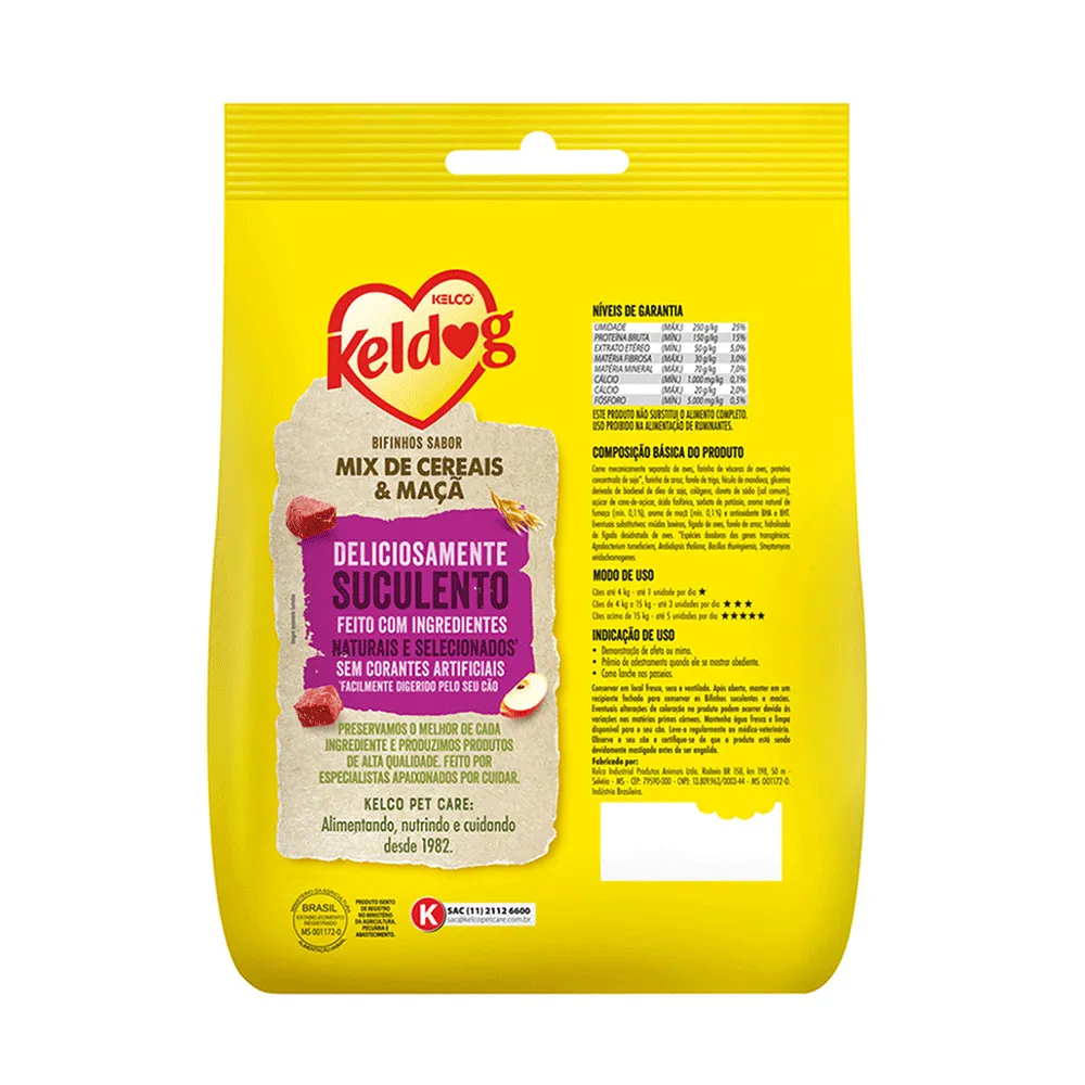 Petisco Keldog Bifinho Mix de Cereais e Maçã — foto 3