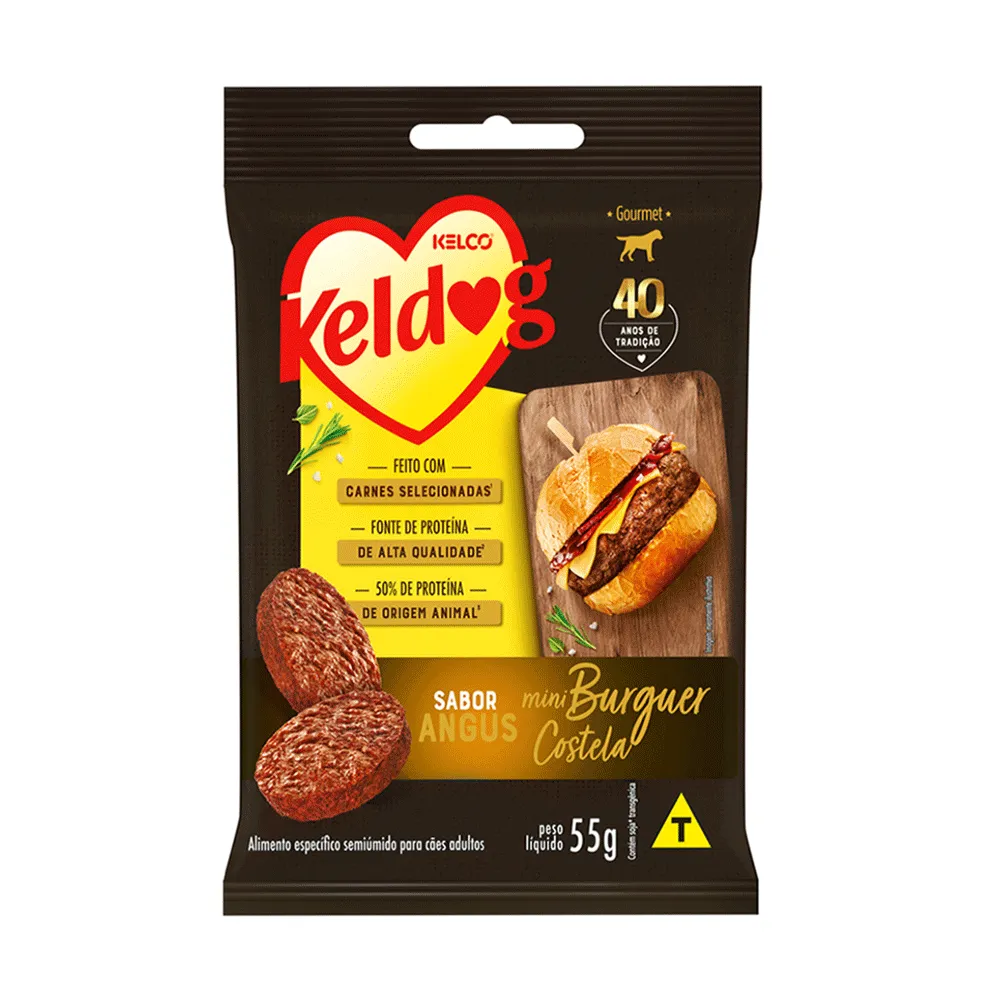 Petisco Keldog Bifinho Mini Burguer Angus Costela