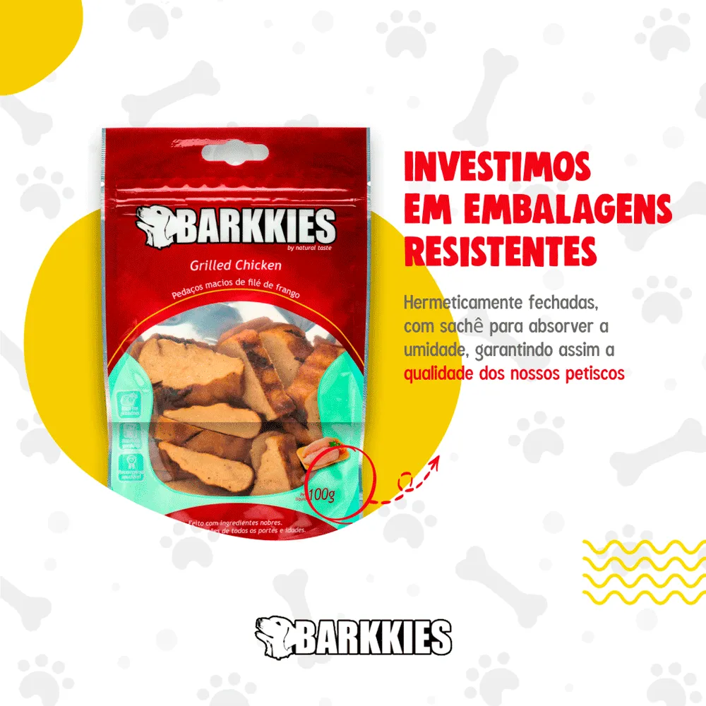 Petisco Natural Cães Barkkies Stick Trançado Vegetais e Frango — foto 5