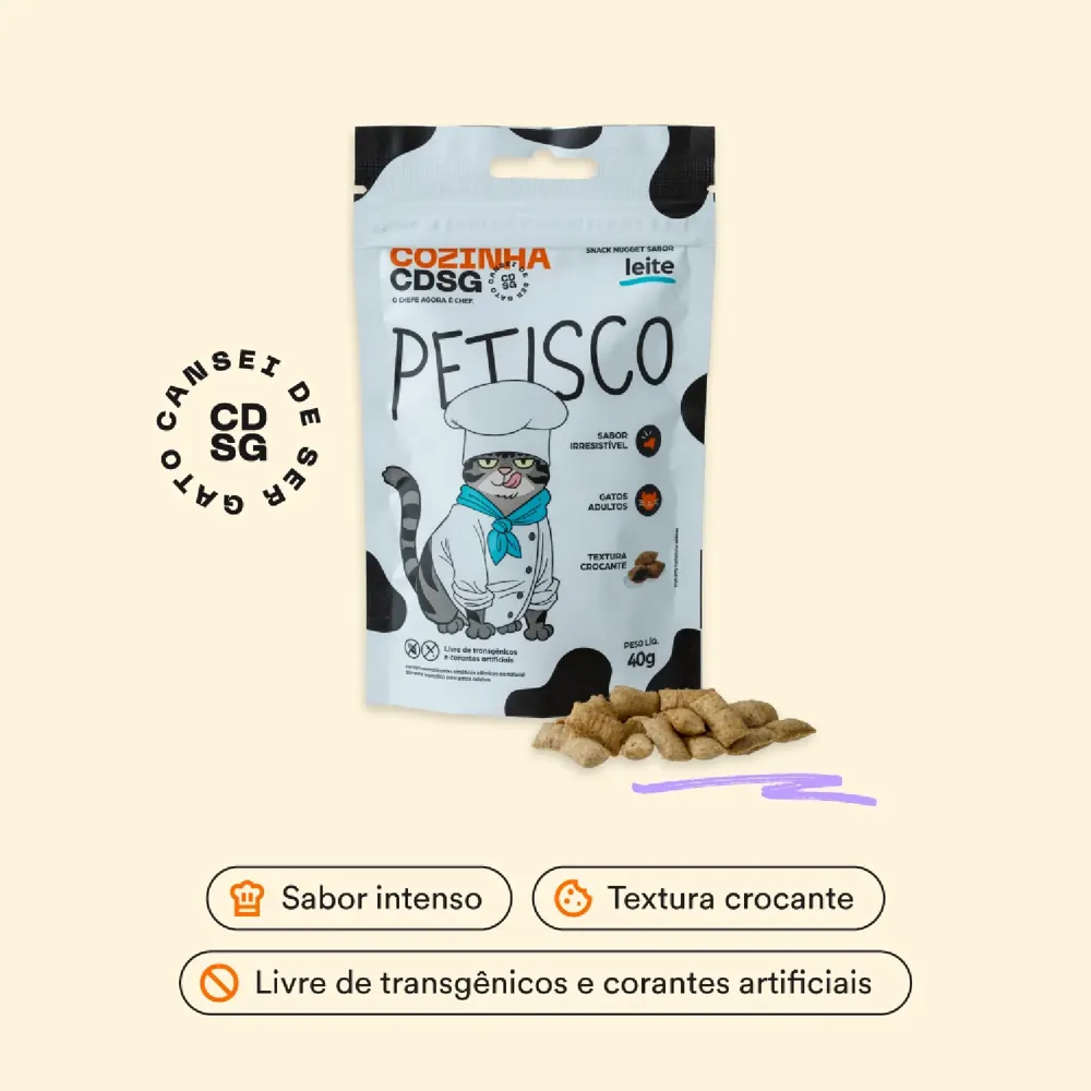 Petisco Nugget para Gatos Leite Cansei de Ser Gato — foto 4