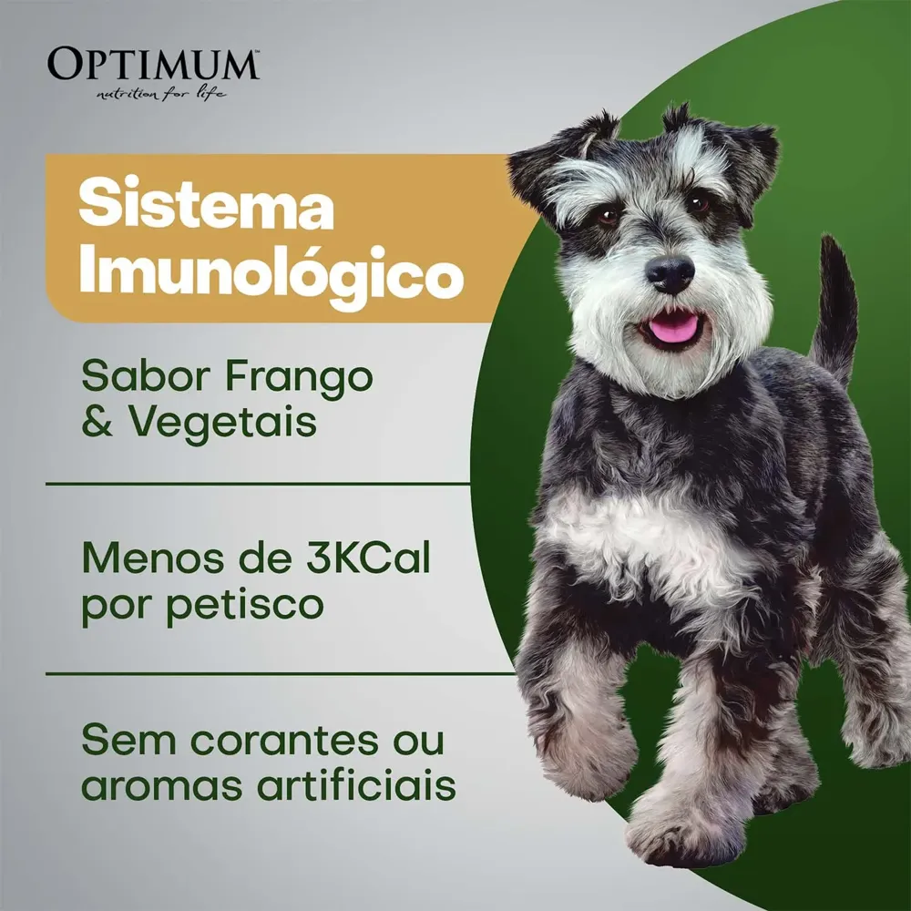 Petisco Optimum Cães Adultos Sistema Imunológico Frango e Vegetais — foto 4