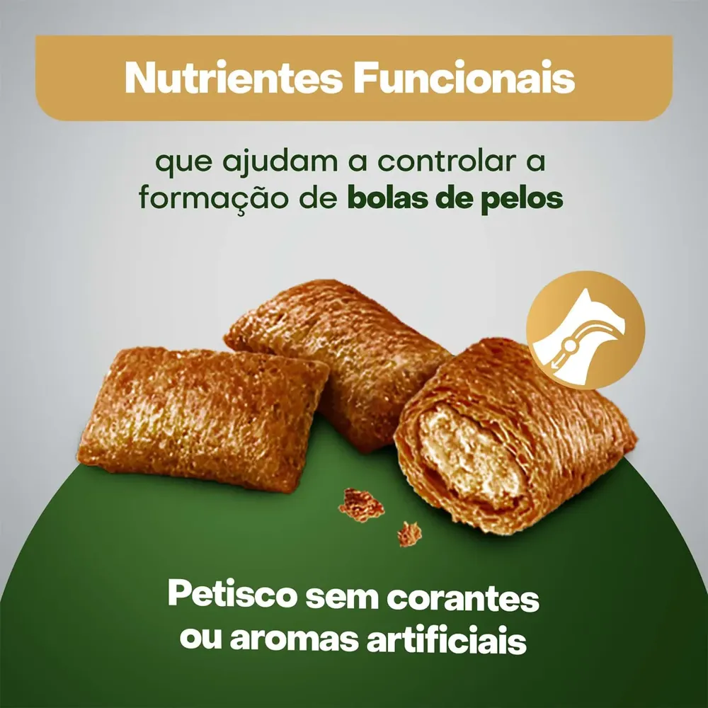 Petisco Optimum Gatos Adultos Anti Bola de Pelo Carne e Linhaça — foto 5