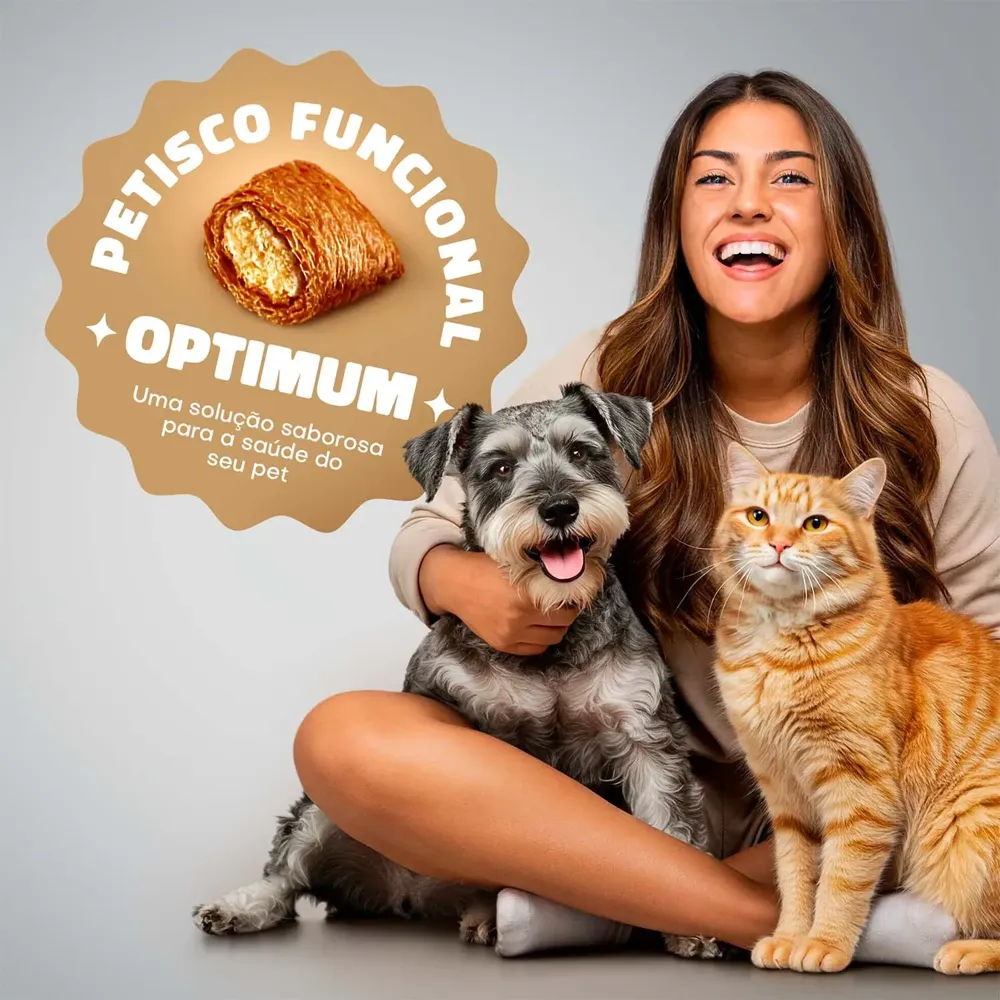 Petisco Optimum Gatos Adultos Anti Bola de Pelo Carne e Linhaça — foto 6