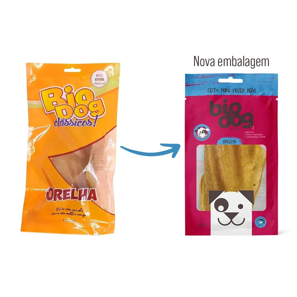 Petisco Orelha Mastigável Carne Biodog — foto 2
