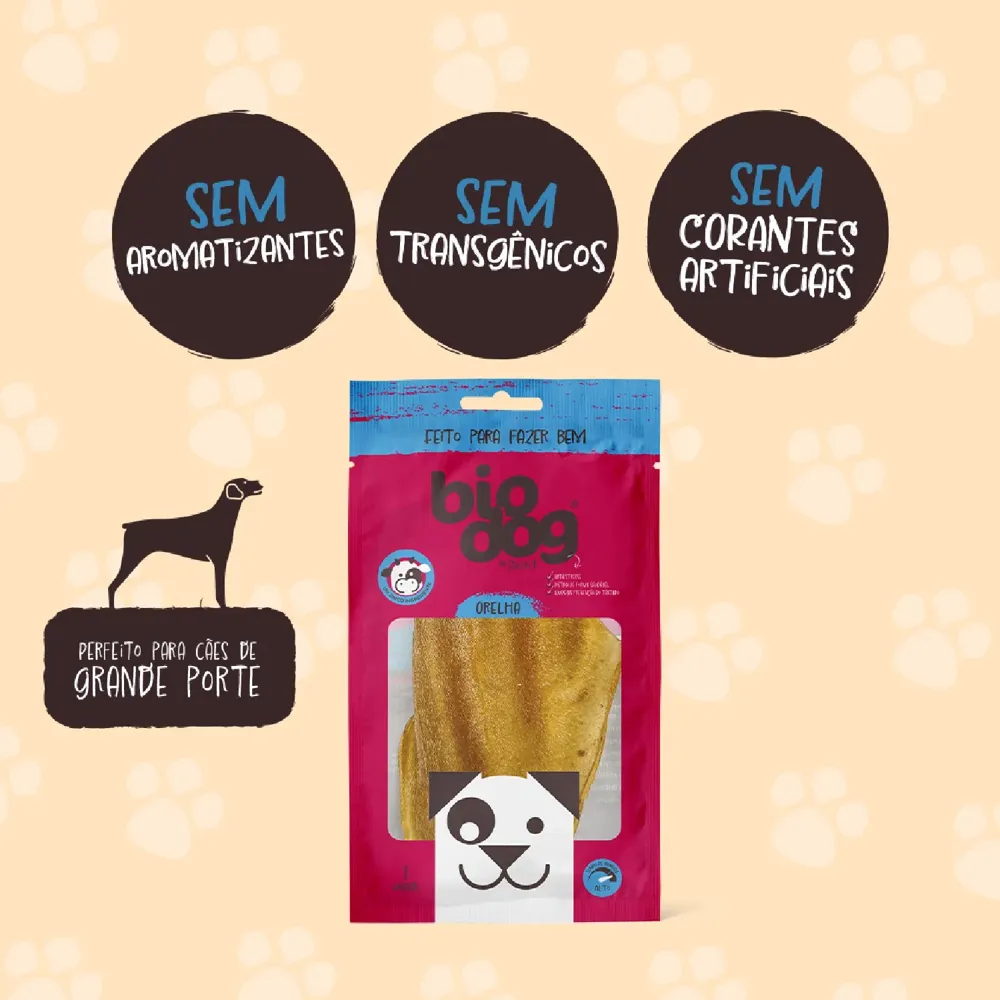 Petisco Orelha Mastigável Carne Biodog — foto 5