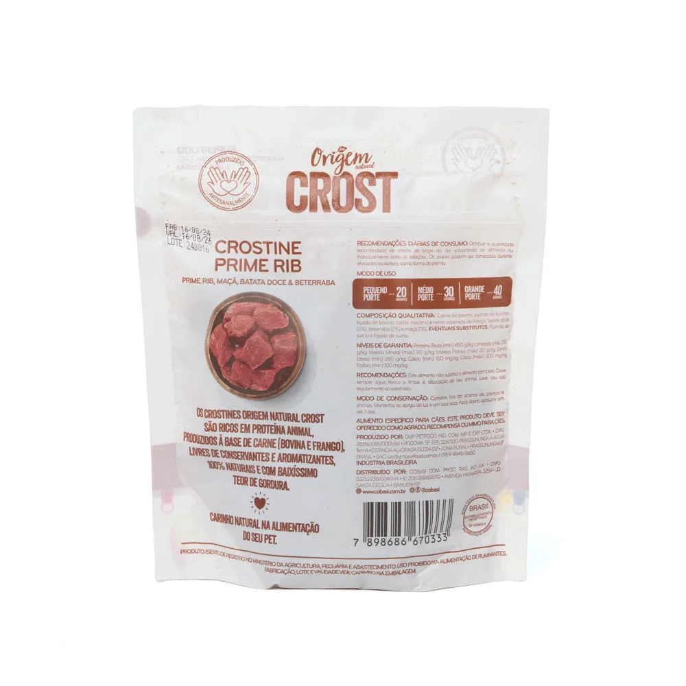 Petisco Cães Origem Natural Crost Crostine Prime Rib — foto 3