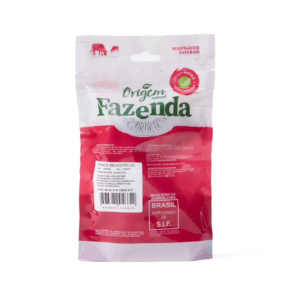 Petisco Origem Natural Fazenda Strips Suíno — foto 3