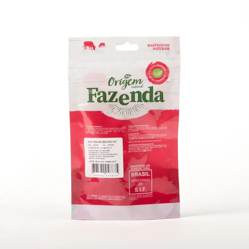 Petisco Origem Natural Fazenda Tendão Bovino — foto 3