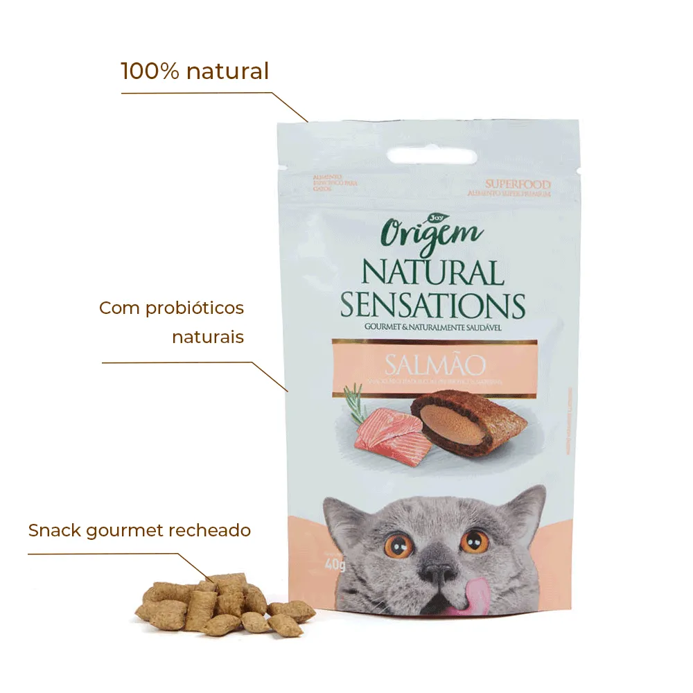 Petisco Gatos Origem Natural Sensations Salmão — foto 2