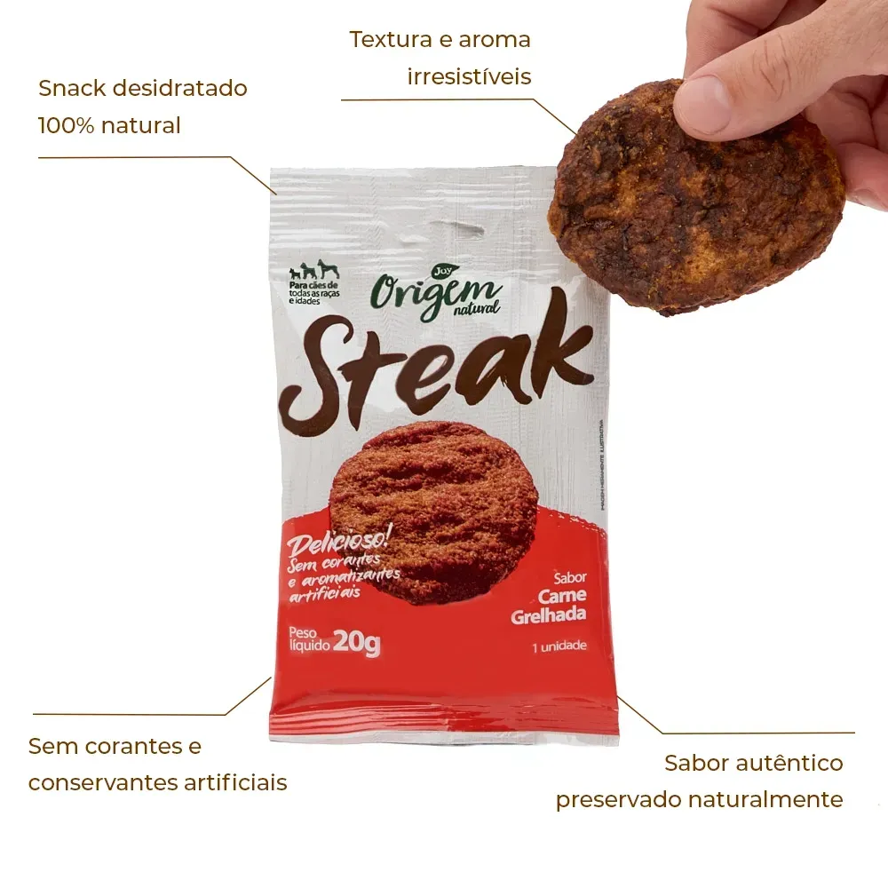 Petisco Cães Origem Natural Steak Carne — foto 2