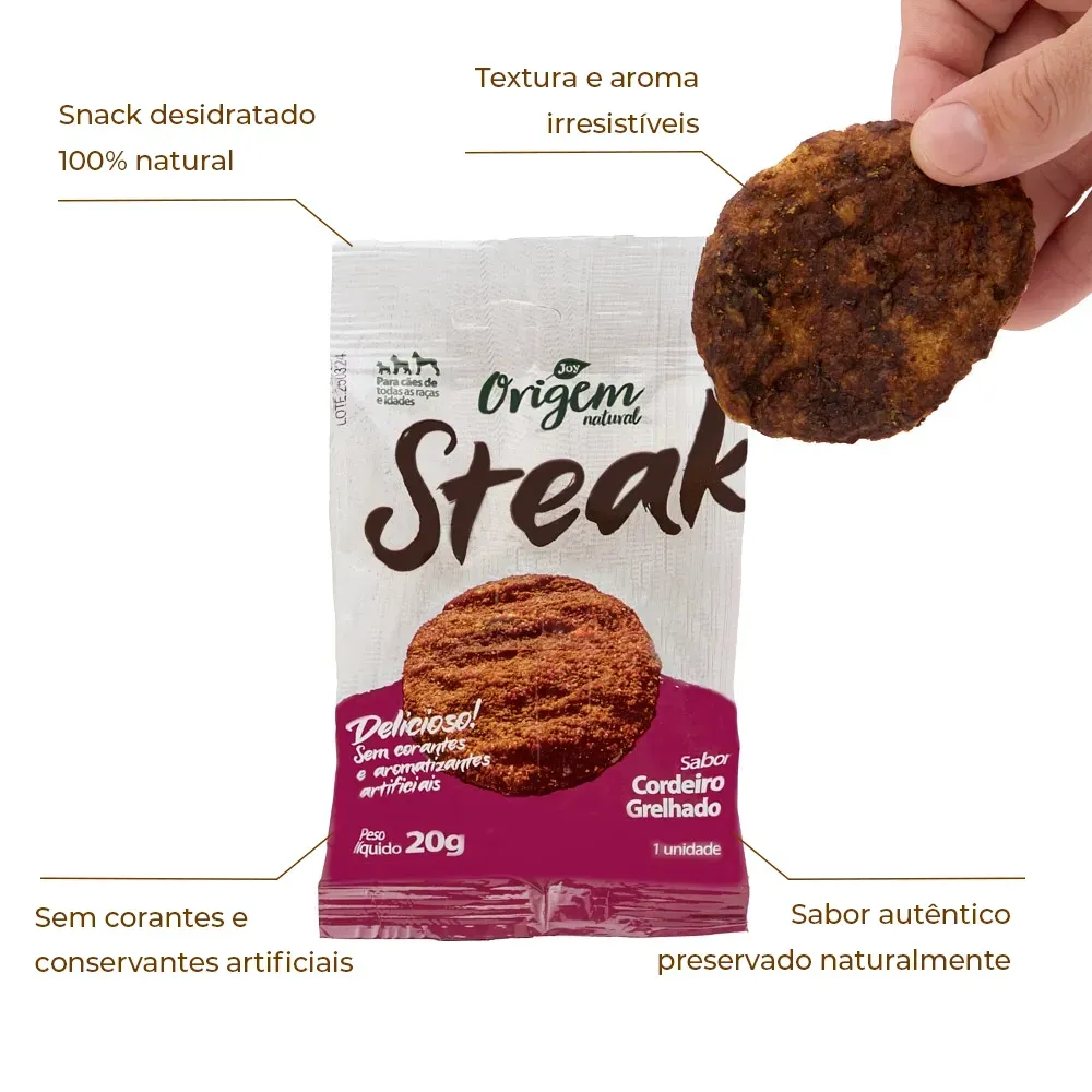 Petisco Cães Origem Natural Steak Cordeiro — foto 2