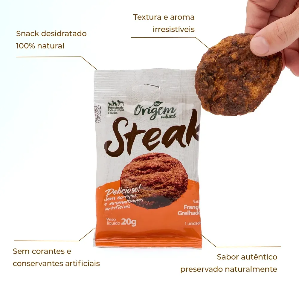 Petisco Cães Origem Natural Steak Frango — foto 2