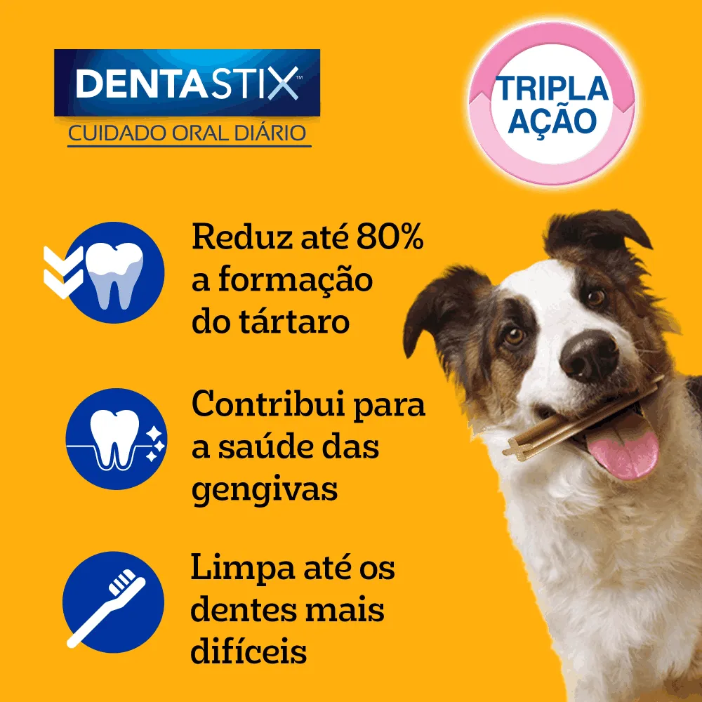 Petisco Pedigree Dentastix Cuidado Oral Cães Adultos Raças Médias — foto 4