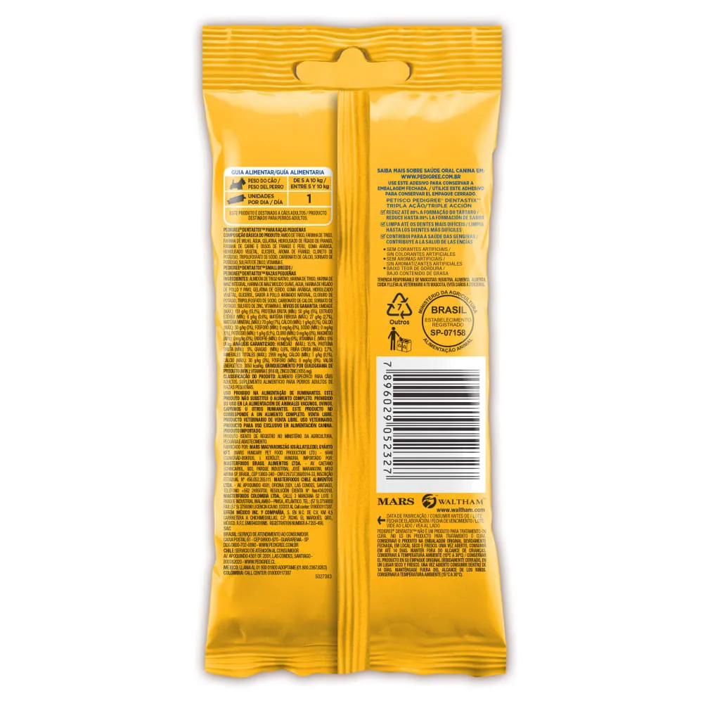 Petisco Pedigree Dentastix Cuidado Oral Cães Adultos Raças Pequenas — foto 3