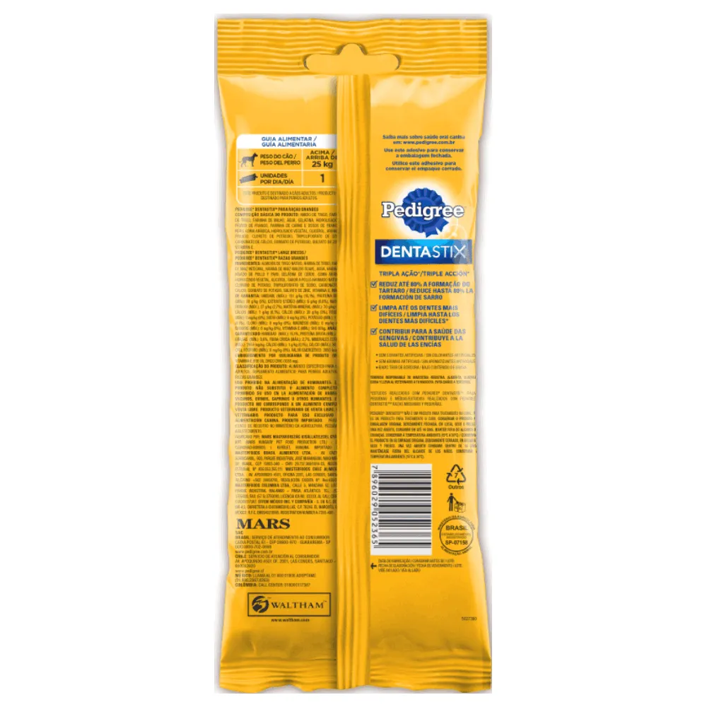 Petisco Pedigree Dentastix Cuidado Oral Para Cães Adultos Raças Grandes — foto 3