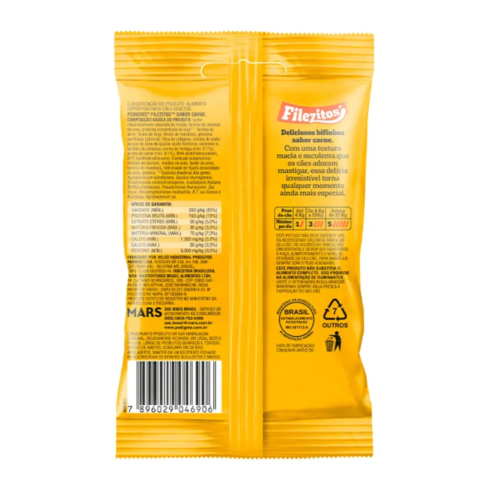 Petisco Pedigree Filezitos Bifinho para Cães Adultos Carne — foto 3