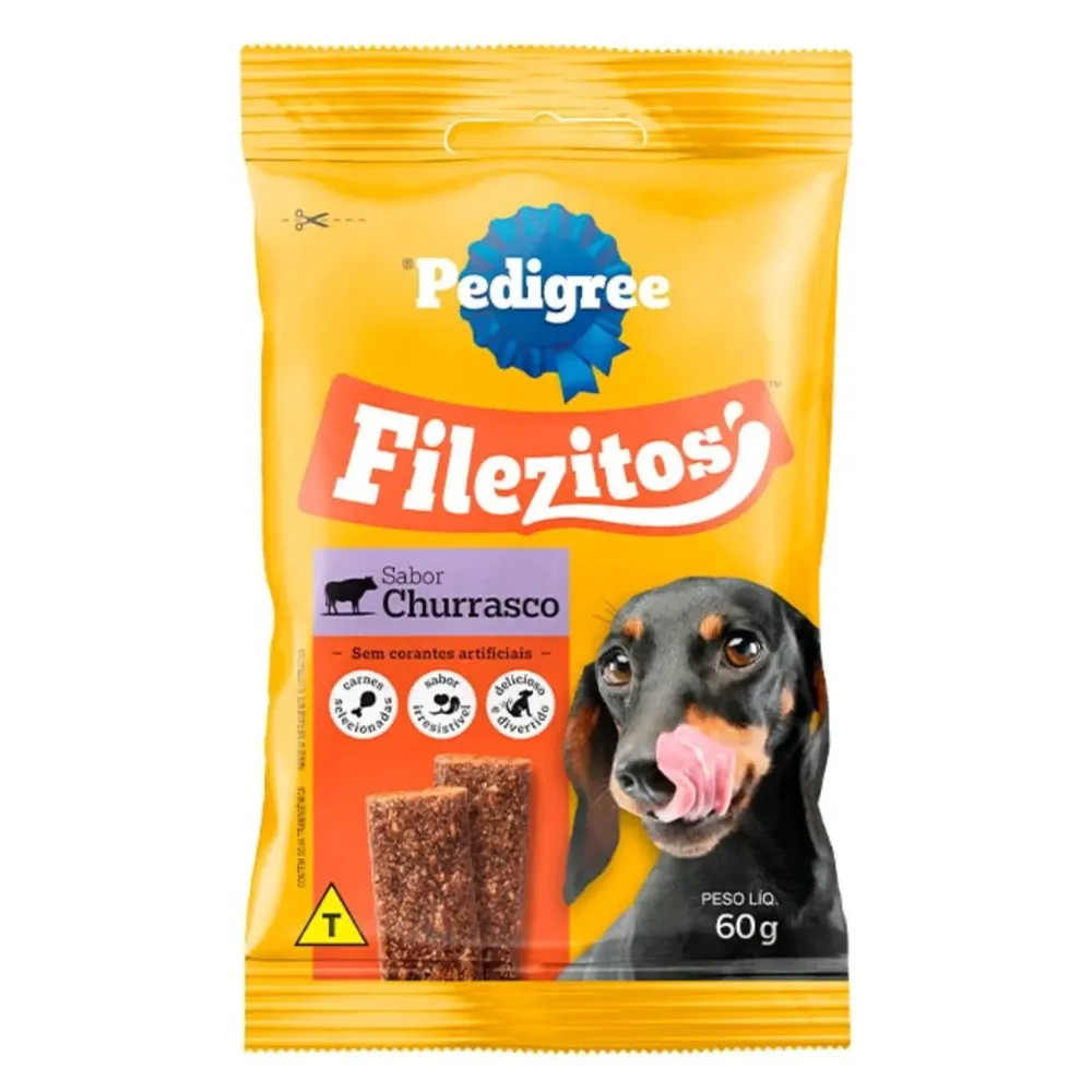 Petisco Pedigree Filezitos Bifinho para Cães Adultos Churrasco — foto 2