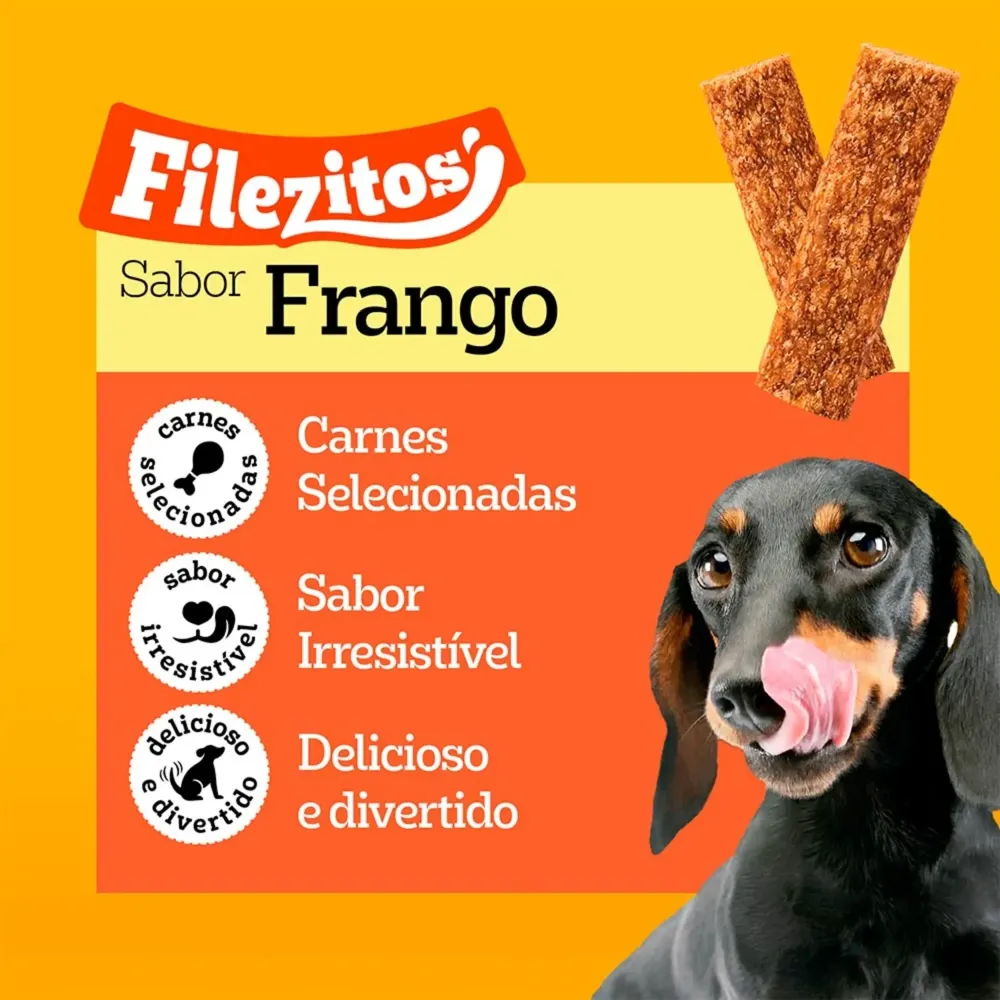 Petisco Pedigree Filezitos Bifinho para Cães Adultos Frango — foto 4