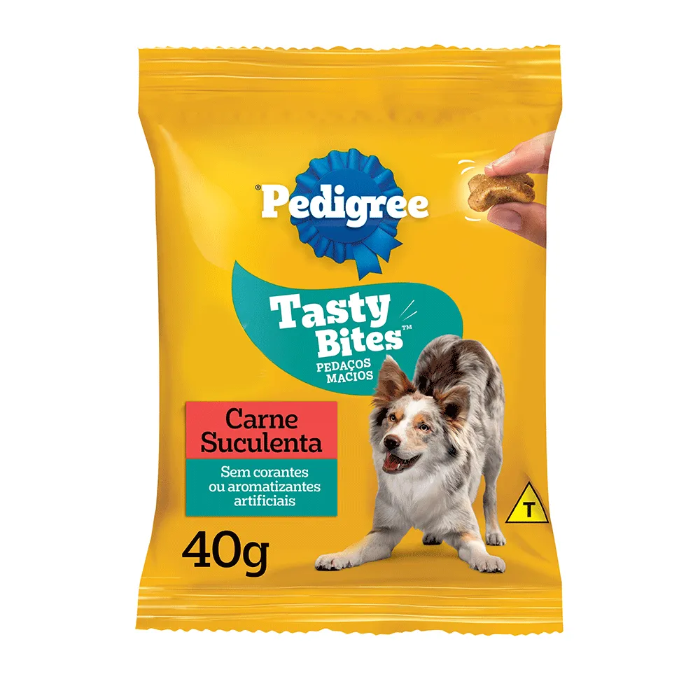 Petisco Pedigree Tasty Bites para Cães Adultos Carne Suculenta