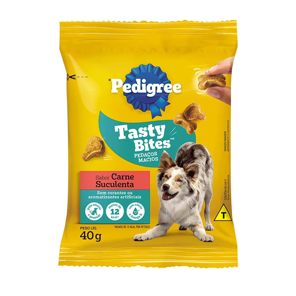 Petisco Pedigree Tasty Bites para Cães Adultos Carne Suculenta — foto 2