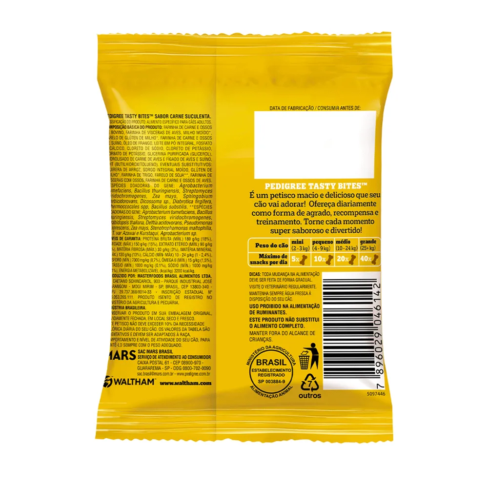 Petisco Pedigree Tasty Bites para Cães Adultos Carne Suculenta — foto 3