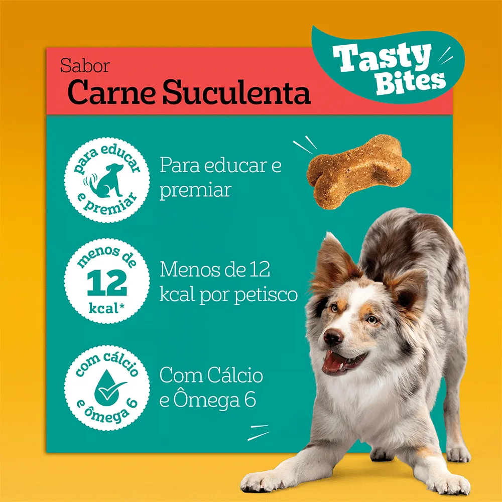 Petisco Pedigree Tasty Bites para Cães Adultos Carne Suculenta — foto 4