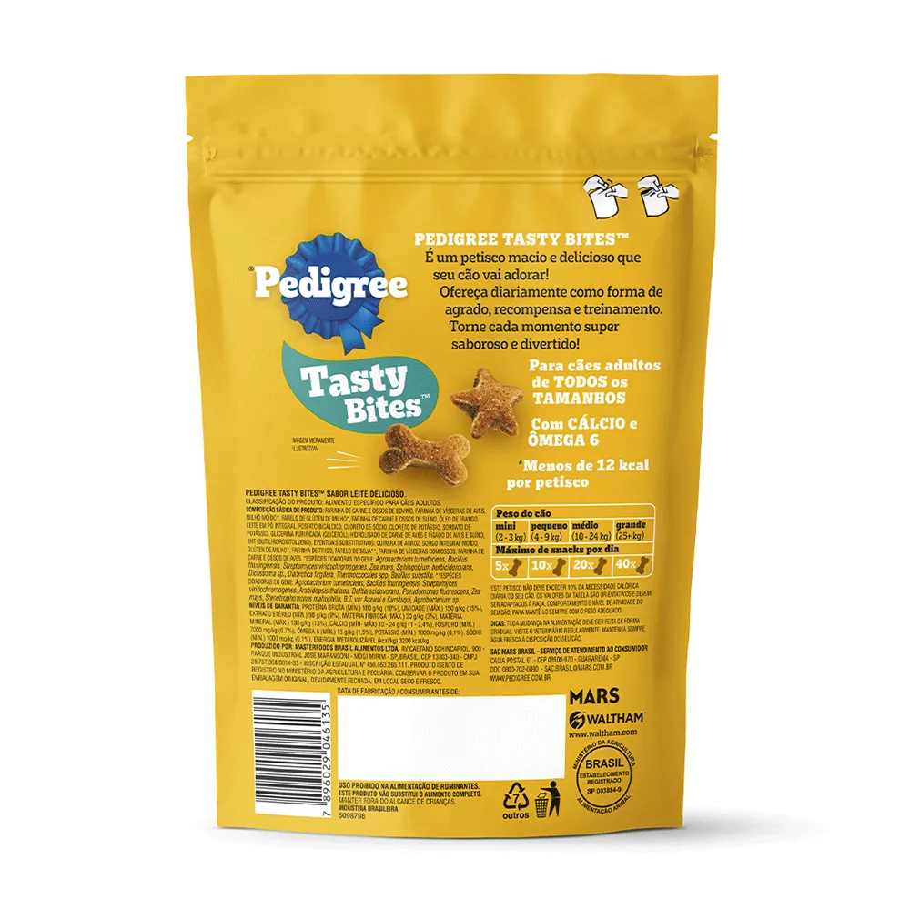 Petisco Pedigree Tasty Bites Cães Adultos Leite Delicioso — foto 3